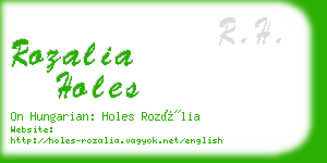 rozalia holes business card
